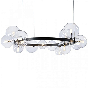 Светодиодная люстра Кольцо Прозрачное стекло IONA Сhandelier диаметр 85 см