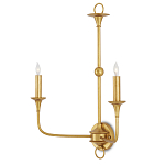 Бра настенное золотого цвета в форме подсвечника Graceful Smoothness варинант исполнения - 2 | Loft Concept в Ульяновске
