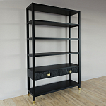 Стеллаж с двумя ящиками Elsa Dreams Black варинант исполнения - 1 | Loft Concept в Ульяновске