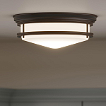 Потолочный светильник с белым матовым стеклянным плафоном в форме перевернутого конуса Hinkley варинант исполнения - 19 | Loft Concept в Ульяновске