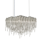 Люстра подвесная с металлическими цепочками и изогнутыми металлическими дугами 72 см Atlantis Chain варинант исполнения - 1 | Loft Concept в Ульяновске