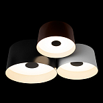 Потолочный светильник с 3-мя цилиндрическими абажурами черного белого и коричневого цвета Urban Dome варинант исполнения - 2 | Loft Concept в Ульяновске