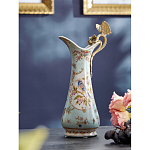 Кувшин с цветочным рисунком и бронзовой ручкой Blue Garden варинант исполнения - 2 | Loft Concept в Ульяновске