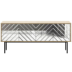 Длинная тумба с зеркальным декором Serena варинант исполнения - 13 | Loft Concept в Ульяновске