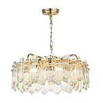 Люстра подвесная круглая с хрустальными овальными подвесками Harmonica варинант исполнения - 2 | Loft Concept в Ульяновске