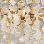 Люстра подвесная золотого цвета с декоративными ветвями и прозрачными рельефными подвесками FAIRYTREE Light варинант исполнения - 9 | Loft Concept в Ульяновске