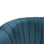 Барный стул со спинкой на 4-х деревянных ножках Синий Велюр Ava Charm варинант исполнения - 3 | Loft Concept в Ульяновске