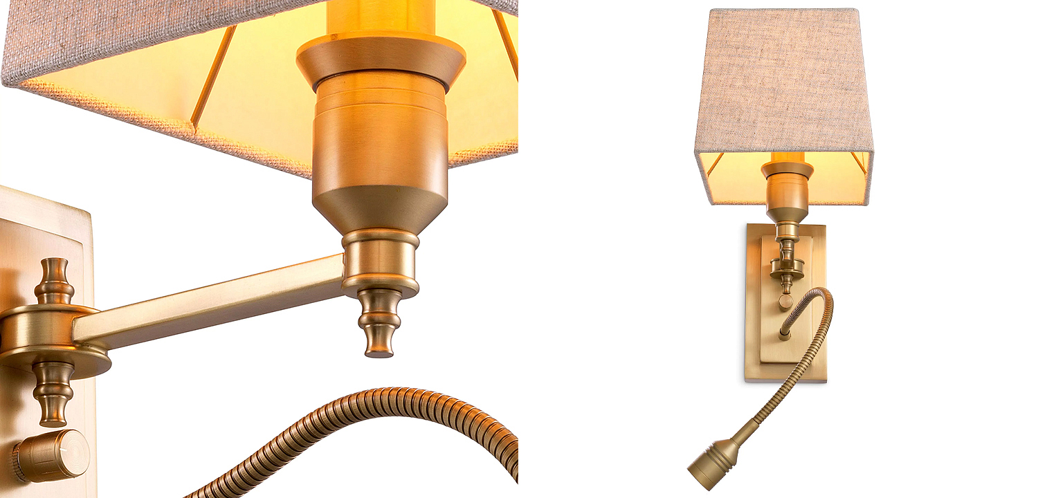 Бра Eichholtz Wall Lamp Ellington Brass Бра Eichholtz Wall Lamp Ellington Brass - Loft-Concept в Ульяновске