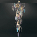 Люстра с голубыми и прозрачными подвесками в форме капель Blue Drop Chandelier варинант исполнения - 2 | Loft Concept в Ульяновске