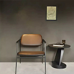 Дизайнерский журнальный столик чёрный с круглой столешницей Arycy варинант исполнения - 6 | Loft Concept в Ульяновске