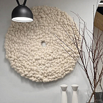 Панно на стену из шерсти мериноса Белый Круг  варинант исполнения - 3 | Loft Concept в Ульяновске