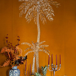 Обои с вышивкой ручной работы Deco Palms Original colourway on velvet 2 варинант исполнения - 2 | Loft Concept в Ульяновске