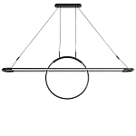 Светодиодная люстра Black LED Circle and Oval Lamp варинант исполнения - 2 | Loft Concept в Ульяновске