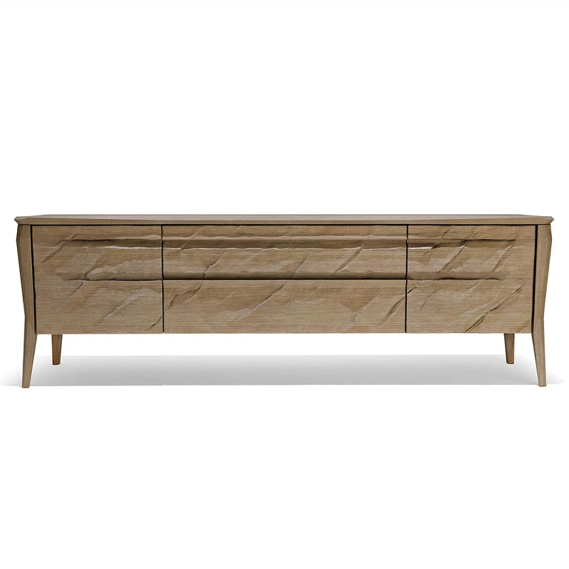 ТВ тумба 2 двери и 2 выдвижных ящика Tasteful Furniture Венге Светлый дуб в Ульяновске | Loft Concept 