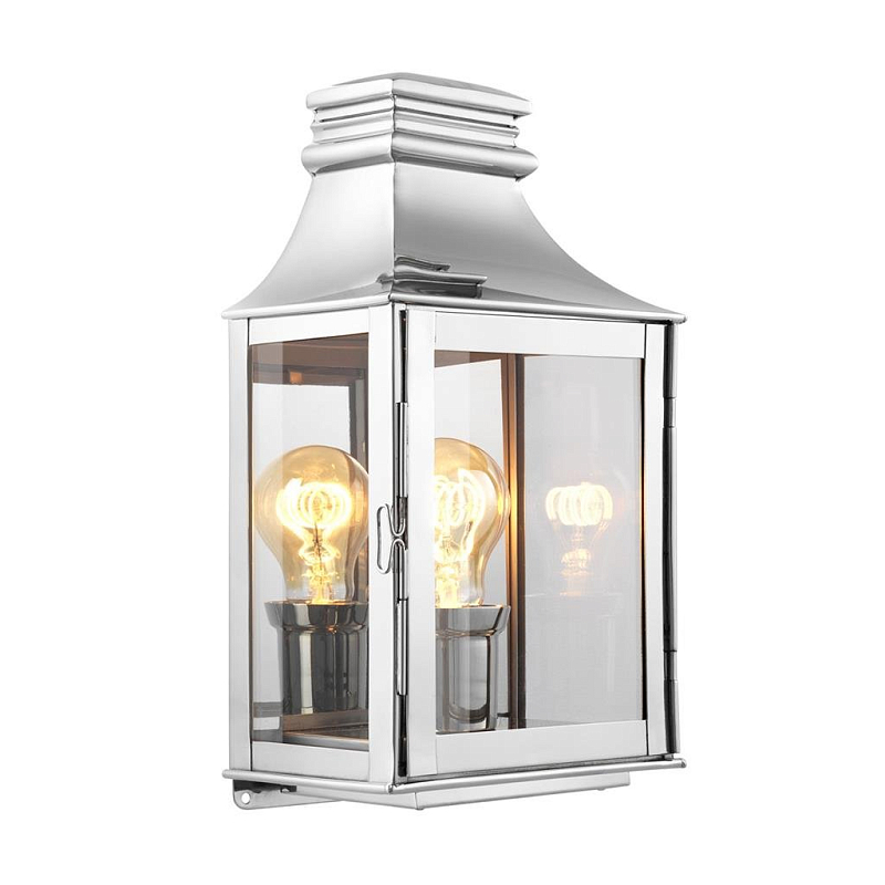 Бра Eichholtz Wall Lamp Primo S Nickel Никель Прозрачное Стекло в Ульяновске | Loft Concept 