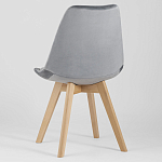 Стул с мягким велюровым сиденьем Arvika Grey варинант исполнения - 5 | Loft Concept в Ульяновске