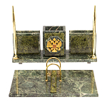 Настольный письменный набор из змеевика с гербом России Successful Leader варинант исполнения - 1 | Loft Concept в Ульяновске