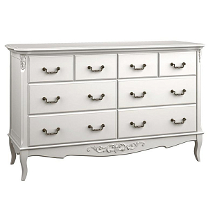 Комод белый из массива бука в стиле прованс White Provence