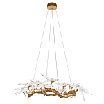 Люстра подвесная с прозрачными стеклянными птичками на ветвях Диаметр 100 см Serip Voa варинант исполнения - 2 | Loft Concept в Ульяновске