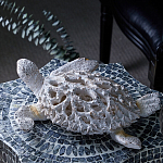 Статуэтка черепаха с ажурным панцирем и детализированной текстурой в белом цвете Marine Accessories варинант исполнения - 7 | Loft Concept в Ульяновске