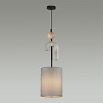 Подвесной светильник с серым тканевым плафоном Flourish варинант исполнения - 3 | Loft Concept в Ульяновске