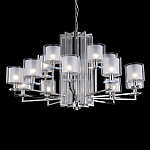 Люстра многоярусная с 15-ю цилиндрическими плафонами из стекла Laurent варинант исполнения - 1 | Loft Concept в Ульяновске