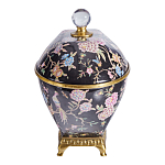 Шкатулка черного цвета с цветочной росписью Eden Garden варинант исполнения - 3 | Loft Concept в Ульяновске