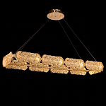 Люстра прямоугольная с текстурным природным рисунком IceFlame варинант исполнения - 1 | Loft Concept в Ульяновске
