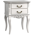 Тумба прикроватная белого цвета из массива бука в стиле прованс White Provence варинант исполнения - 1 | Loft Concept в Ульяновске