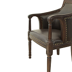 Кресло кожаное на 4-х деревянных ножках из массива березы Ethan Armchair brown варинант исполнения - 4 | Loft Concept в Ульяновске