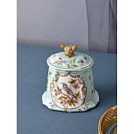 Шкатулка голубого цвета с рисунком и состаренным эффектом Eden Garden варинант исполнения - 3 | Loft Concept в Ульяновске