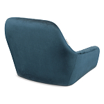 Стул с мягкой синей обивкой из велюра и подъемно-поворотным механизмом на черных колесиках Harper Blue варинант исполнения - 3 | Loft Concept в Ульяновске