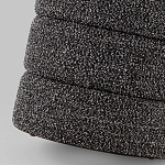 Пуф Three Gray в ткани букле серого цвета варинант исполнения - 6 | Loft Concept в Ульяновске