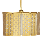 Люстра с золотым фактурным каркасом и тканевым абажуром Lustery Gold варинант исполнения - 3 | Loft Concept в Ульяновске