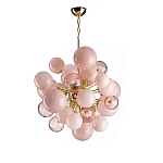 Люстра розовые шары на золотом каркасе Pink Light Bubbles варинант исполнения - 1 | Loft Concept в Ульяновске