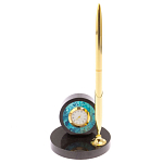 Часы настольные с ручкой из натурального камня Stone Clock варинант исполнения - 1 | Loft Concept в Ульяновске