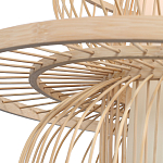 Подвесной светильник фигурный из деревянных прутьев с плафоном из натуральной ткани Light Inside the Cell варинант исполнения - 6 | Loft Concept в Ульяновске