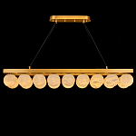 Люстра линейная прямоугольная с сферическими плафонами Phased Spheres варинант исполнения - 2 | Loft Concept в Ульяновске