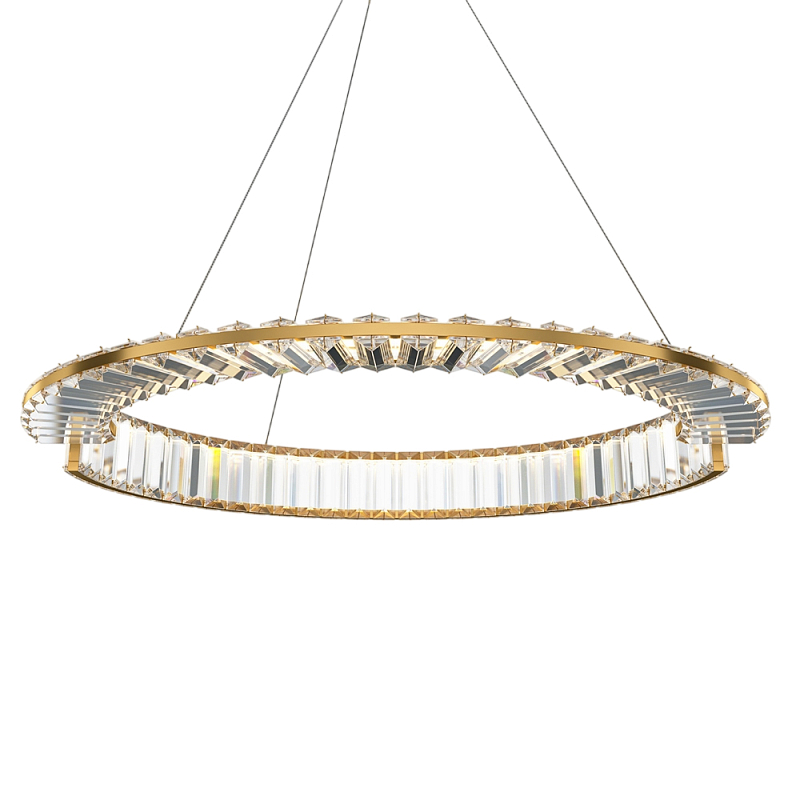 Люстра подвесная Krone 3000К 36Вт Латунь Прозрачный в Ульяновске | Loft Concept 