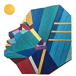 Арт объект на стену из нитей Девушка и Солнце wall panel Girl and Sun варинант исполнения - 2 | Loft Concept в Ульяновске