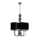 Люстра подвесная круглая с черным абажуром и чашей крепления в форме многогранника Natural Concepts варинант исполнения - 2 | Loft Concept в Ульяновске