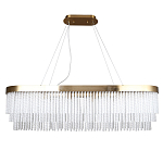 Люстра подвесная овальная со стеклянными трубками Nembus варинант исполнения - 1 | Loft Concept в Ульяновске