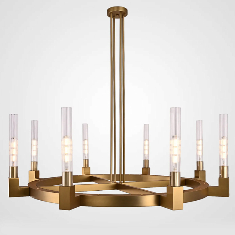 Люстра CANELLE Round Chandelier 8 Modern Brass Латунь в Ульяновске | Loft Concept 