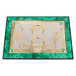 Настольный письменный набор из малахита и долерита с декором в виде герба России Leader Organizer варинант исполнения - 4 | Loft Concept в Ульяновске