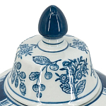 Ваза с крышкой и голубым цветочным рисунком на белом фоне Blue & White Ornament варинант исполнения - 3 | Loft Concept в Ульяновске