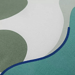 Подушка декоративная хлопковая мятного цвета с абстрактным принтом Elysian Flow Breeze варинант исполнения - 3 | Loft Concept в Ульяновске