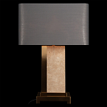 Настольная лампа с основанием из натурального камня c серым прямоугольным абажуром Lapis Tiburtinus варинант исполнения - 2 | Loft Concept в Ульяновске