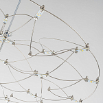 Люстра подвесная с тонкой металлической конструкцией цвета хром Quasar варинант исполнения - 2 | Loft Concept в Ульяновске