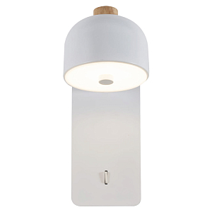 Бра белого цвета с выключателем Skoddy