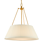 Подвесной светильник светодиодный с фактурным тканевым конусообразным абажуром White Fabric Lampshade варинант исполнения - 3 | Loft Concept в Ульяновске